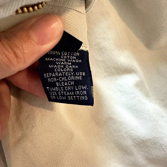 VTG RALPH LAUREN SPORT High Rise Khaki Shorts Size 8 Retro Y2K Indie Hipster - Picture 11 of 11